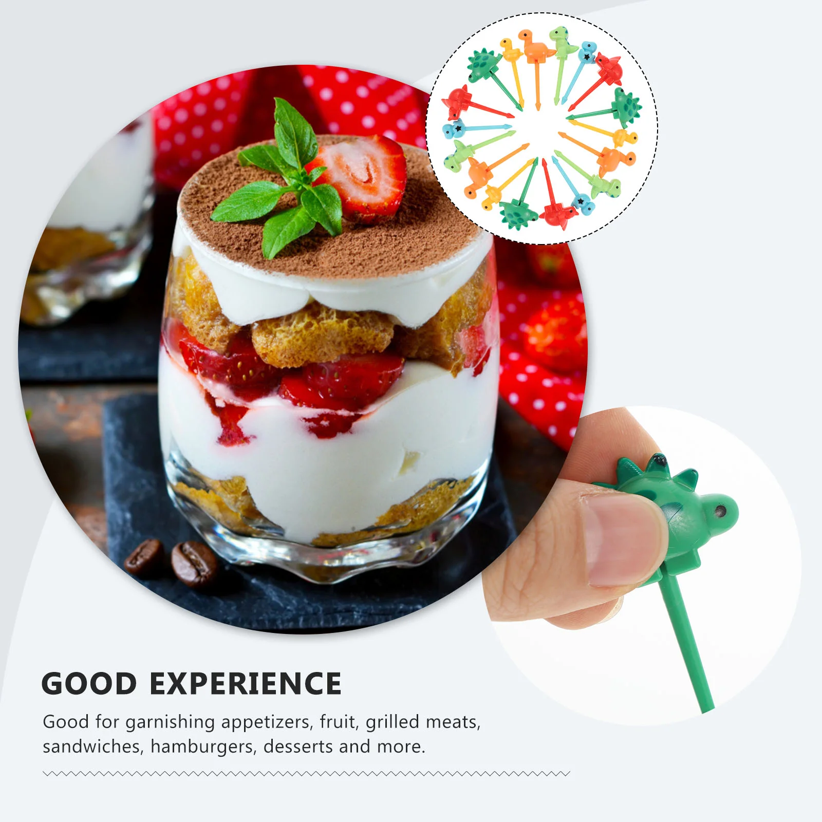 18 шт. пластиковые палочки для еды в виде динозавров