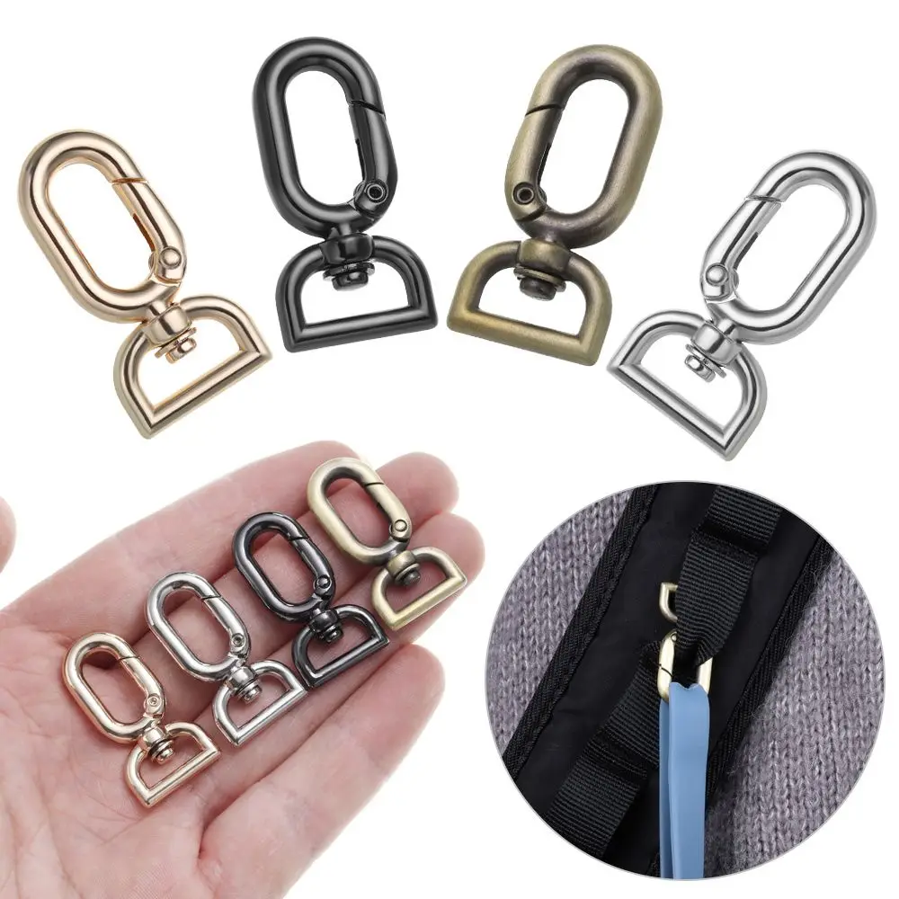 

Zinc Alloy Plated Gate Spring Oval Ring Buckles Clips Carabiner Purses Handbags Oval Push Trigger Snap Hooks Carabiners