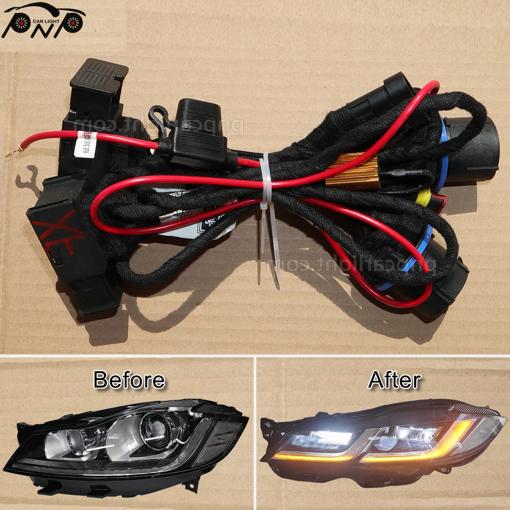 

Пара жгутов фар для Jaguar XF, обновление 2016 года ксенона до 2022 года, светодиод MK83-13W029 MK83-13W030 T2H1087 T2H1088 T2H1089