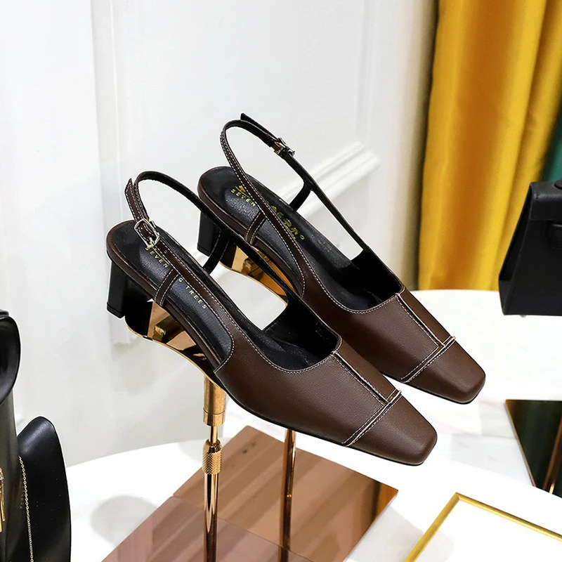 Женские туфли-лодочки с острым носком на высоком каблуке осень 2024