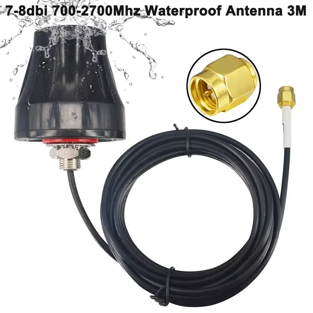 

Антенна NEW2022 7-8dbi 700-2700 МГц GSM 3G 4G, водонепроницаемая панель уличных антенн 4G LTE антенна SMA, Мужская всенаправленная антенна 3 м