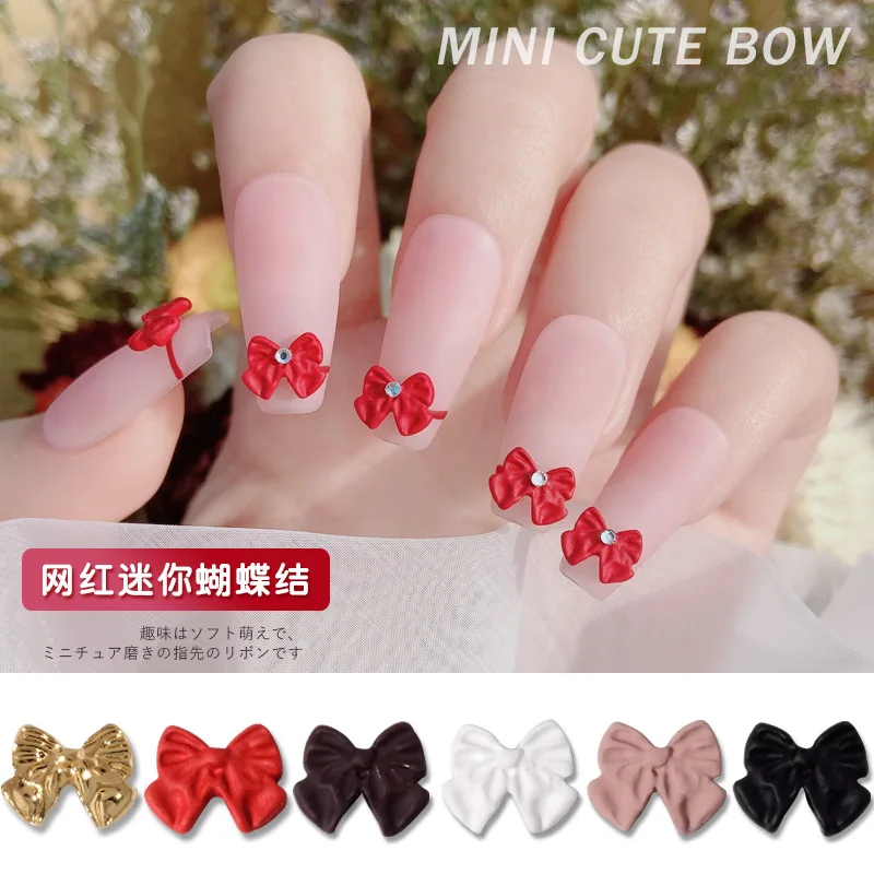 

5pcs/lot Nail Art Jewelry Butterfly DIY Bow Nail Art Decorations Bowknot Silver Alloy For Nail Manicure Beauty