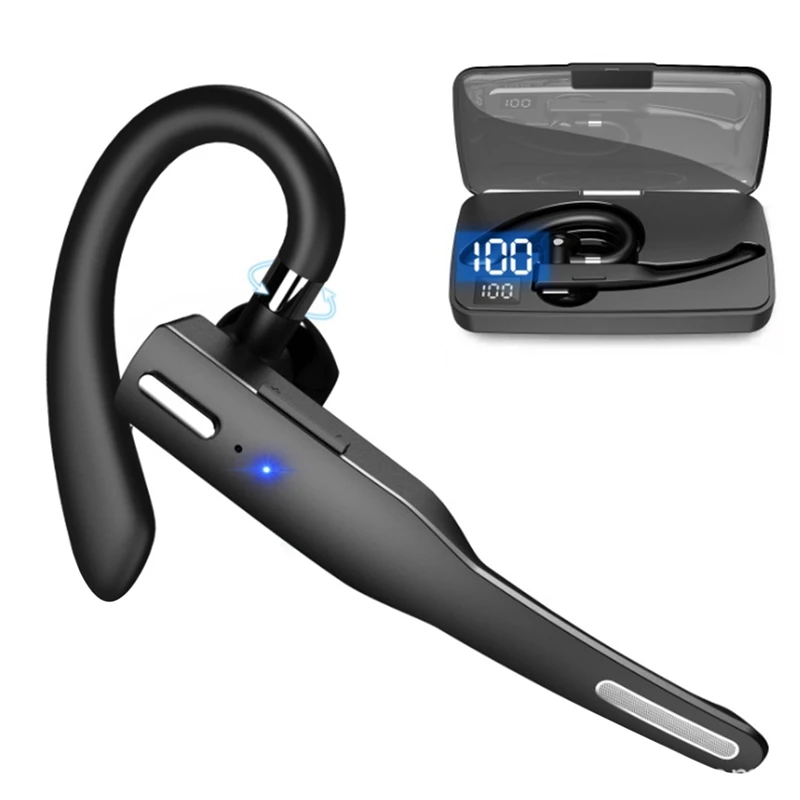 

Bluetooth Headset Dual Microphone Noise Cancellation V5.0 Bluetooth Headset Earbuds For Drivers Machine Office