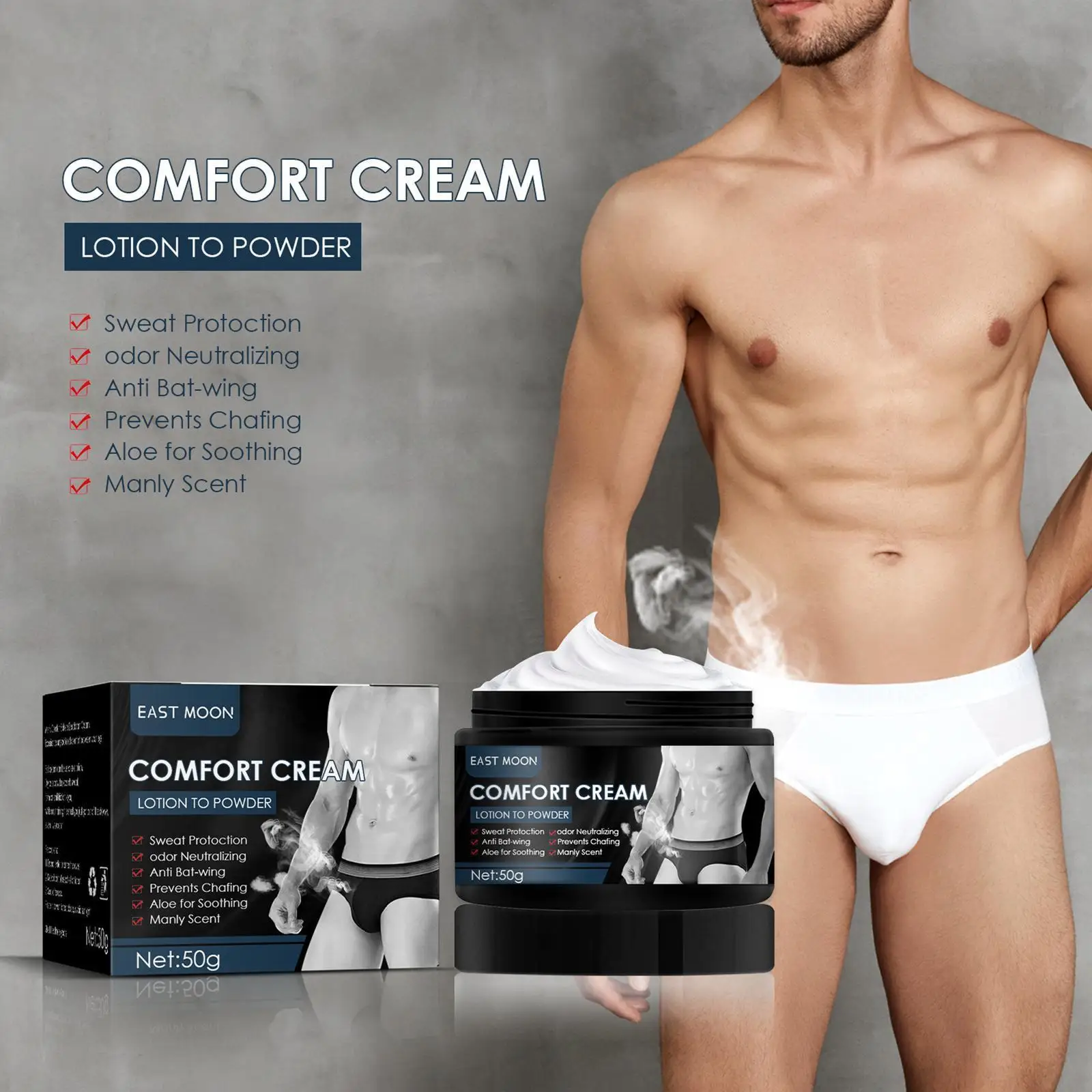 

NEW Natural Deodorant Men Antiperspirant Cream Dryness Confidence and 50g Antiperspirants Perfume Beauty Deodorants K5F2