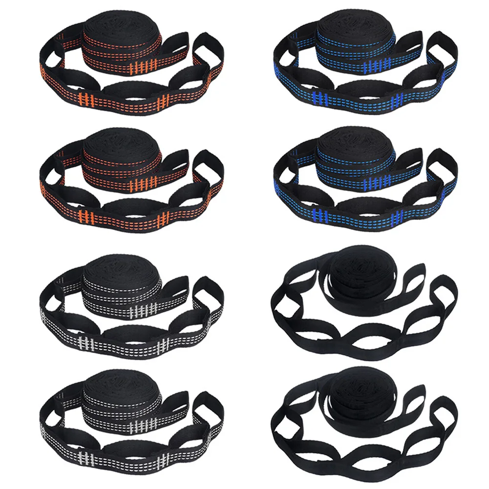 

2pcs Hammock Strap 200cm Tree Hanging Swing Fixing Strap Outdoor Aerial Yoga Load-bearing Outdoor Camping Hammock Fastening Belt