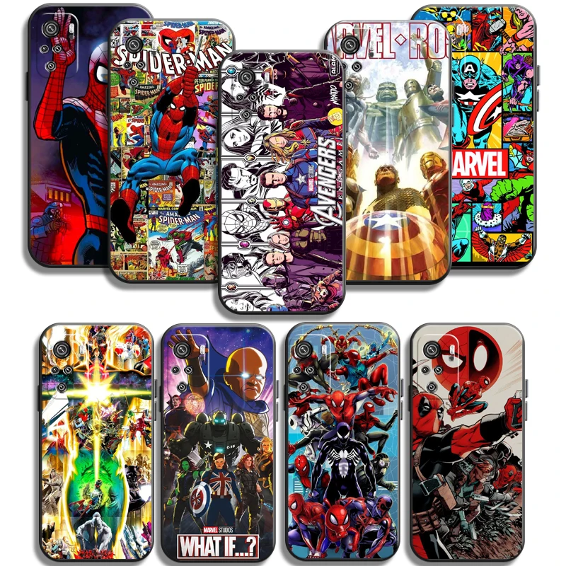 

Marvel Anime America Phone Cases For Xiaomi Mi 11 Mi 11 Lite POCO X3 GT X3 Pro M3 POCO M3 Pro X3 NFC X3 Back Cover Soft TPU