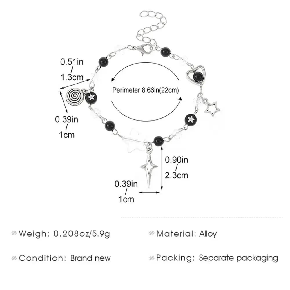 Модный браслет из сплава с полыми пятиконечными звездами регулируемые браслеты