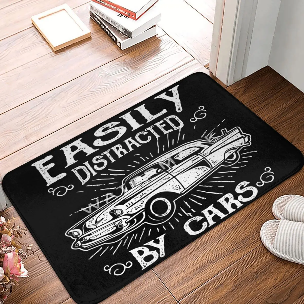 

Easily Distracted By Cars Carpet, Polyester Floor Mats Modern Practical Home Decor Festivle Gifts Mats Customizable