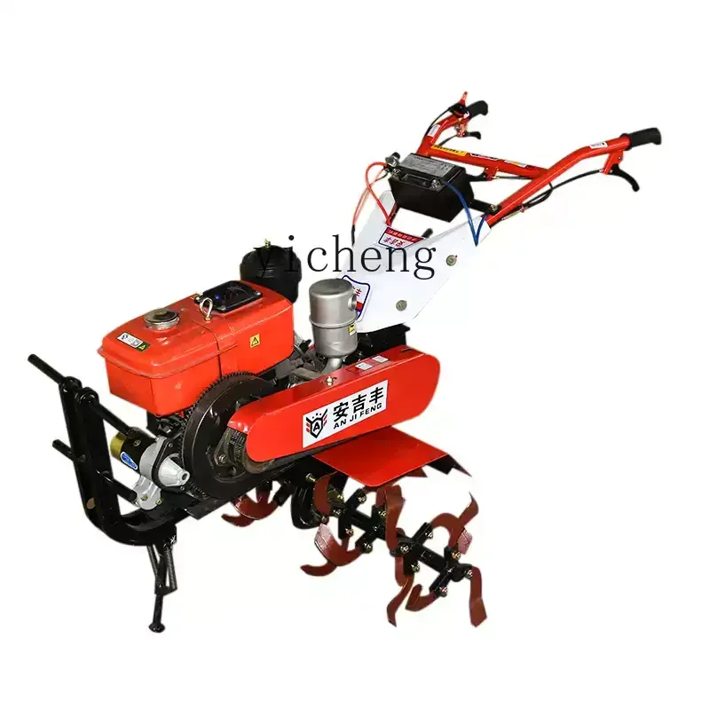 Бытовой микро-культиватор ZK Маленький Многофункциональный Дизельный роторный