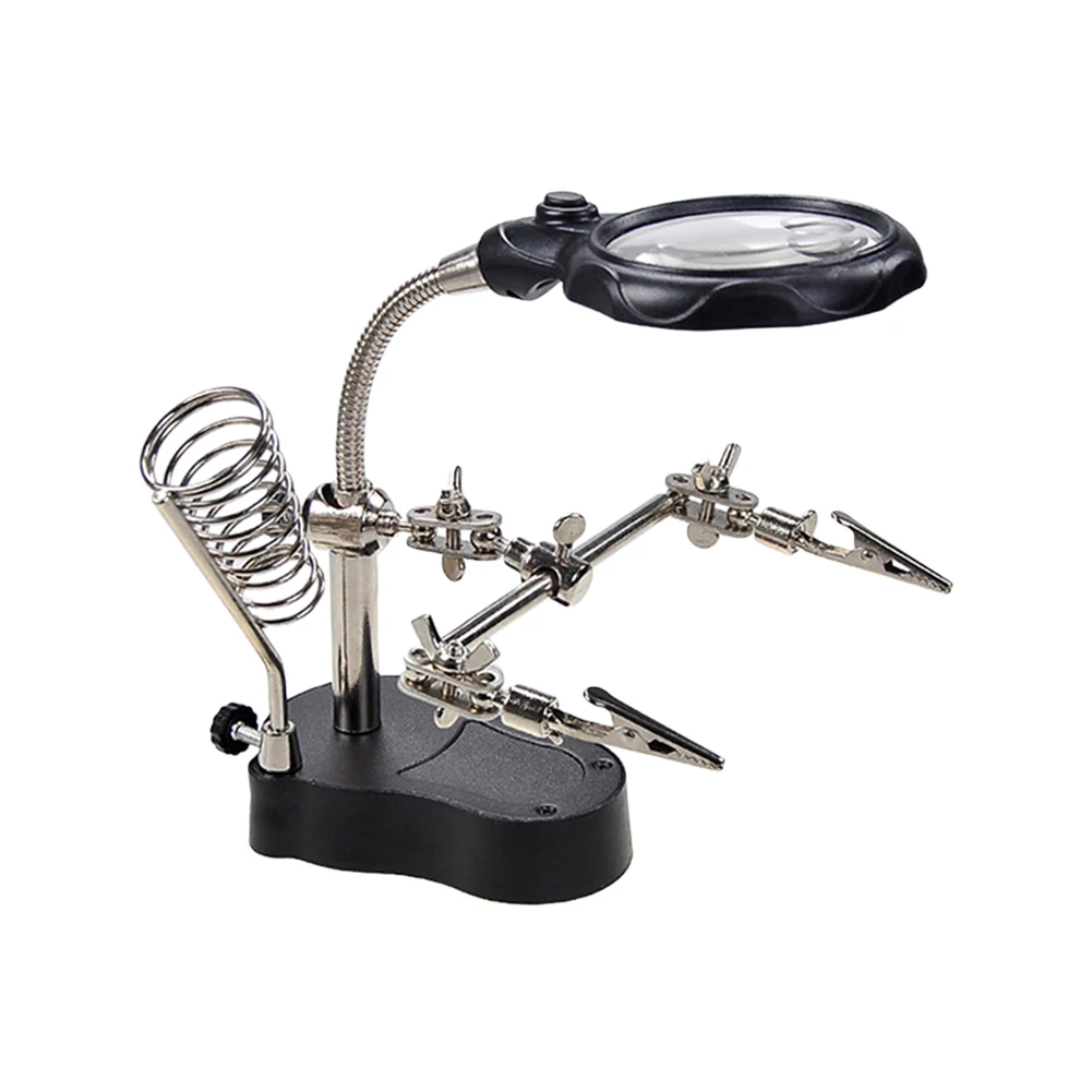 Сварочная лупа вспомогательный зажим многофункциональная светодиодная линза