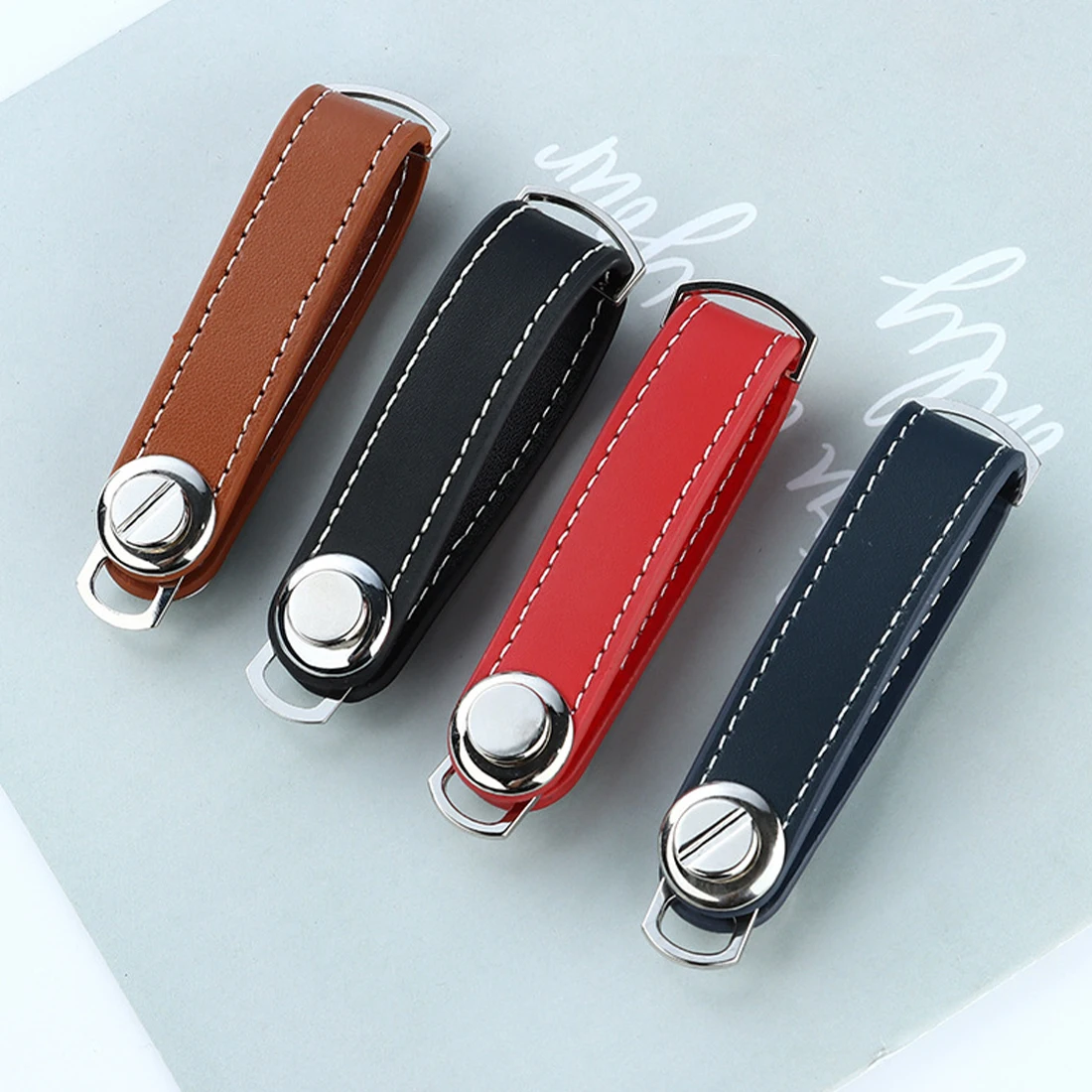

Car Key Pouch Bag Wallet Holder Chain Key Wallet Ring Collector Housekeeper Pocket Key Organizer Smart Leather Keychain