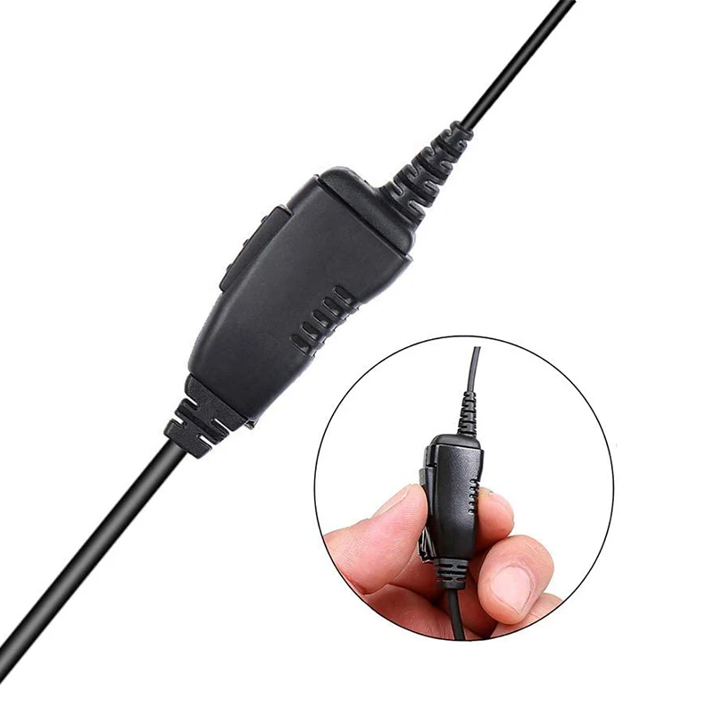 2 Pin Walkie Talkie Earpiece Headset with PTT Mic Compatible with Motorola CP200D CLS1110 CLS1410 CLS1450 CP450LS GP300 GP308