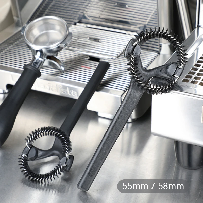 

Espresso Coffee Machine Cleaning Brush Replaceable Head Cafe Grinder Cleaner Coffee Grinder Cleaner Brewing Head Cleaning Tool