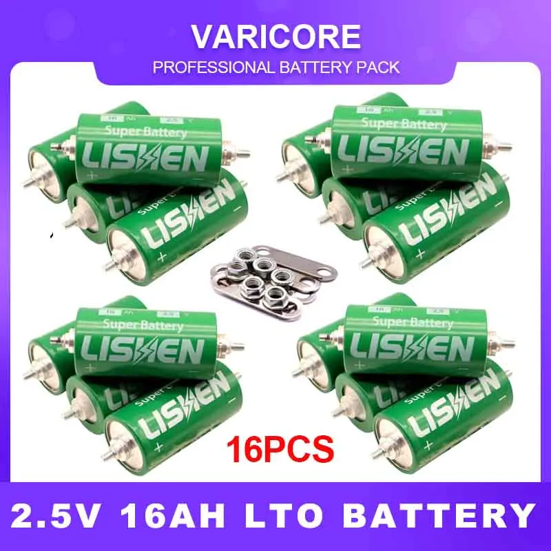 16x 2.5V 16Ah lithium Titanate Battery Grade A LTO60144 16000mAh 20C low temperature resistant DIY 12v 24v batteries Tax Free