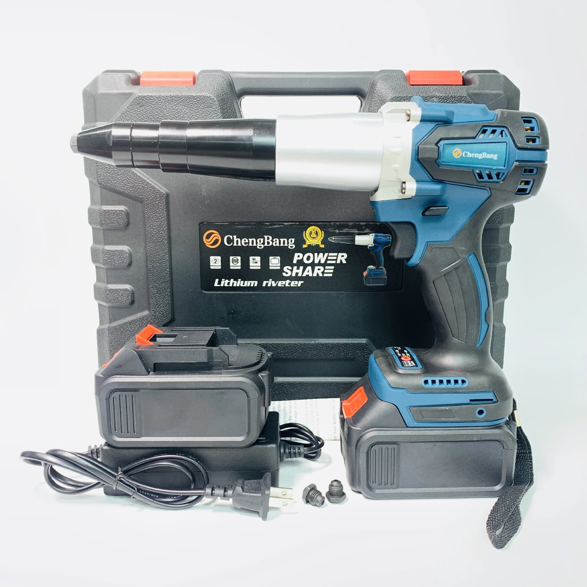 

li-ion battery pull rivet gun 06 prototype automatic riveting gun stainless steel electric riveter