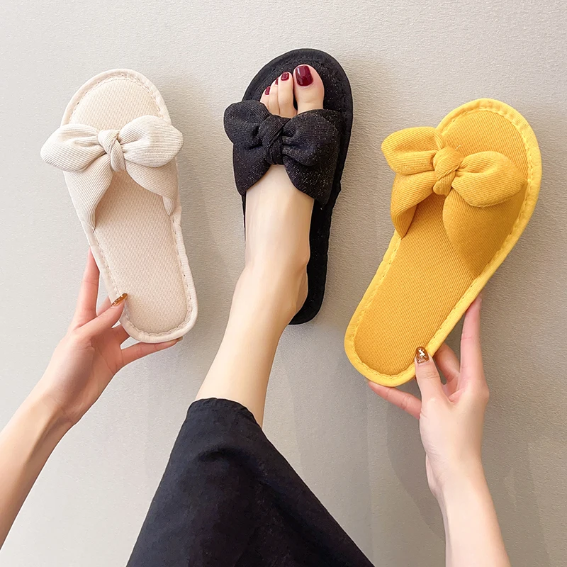 

Туфли женские массажные, шлепанцы с узлом-бабочкой, роскошные мягкие, искусственная кожа, римская ткань, резина