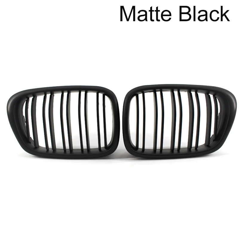 

Для BMW E39 5 серии 525 528 Глянцевая черная решетка автомобиля Передний капот Решетки для почек Гоночный гриль 99-03 Аксессуары Dual Line