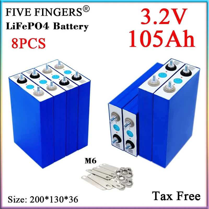 Аккумуляторная батарея 3 2 В 105 Ач LiFePO4 8 шт