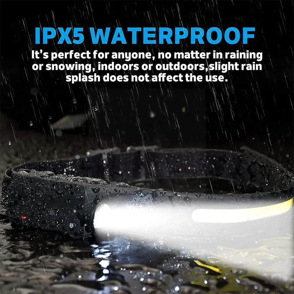 

Z3 550lm Cob Led Induction Riding Headlamp 1200mah Hunting Warning Flashlight Usb Flashlight Torch Rechargeable Work 3mode E9q7