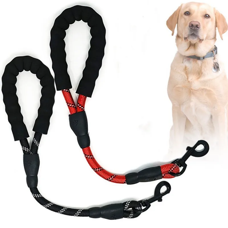 

Светоотражающий Поводок для собак, удобные поводки с удобной ручкой, водонепроницаемая веревка для прогулок с питомцами