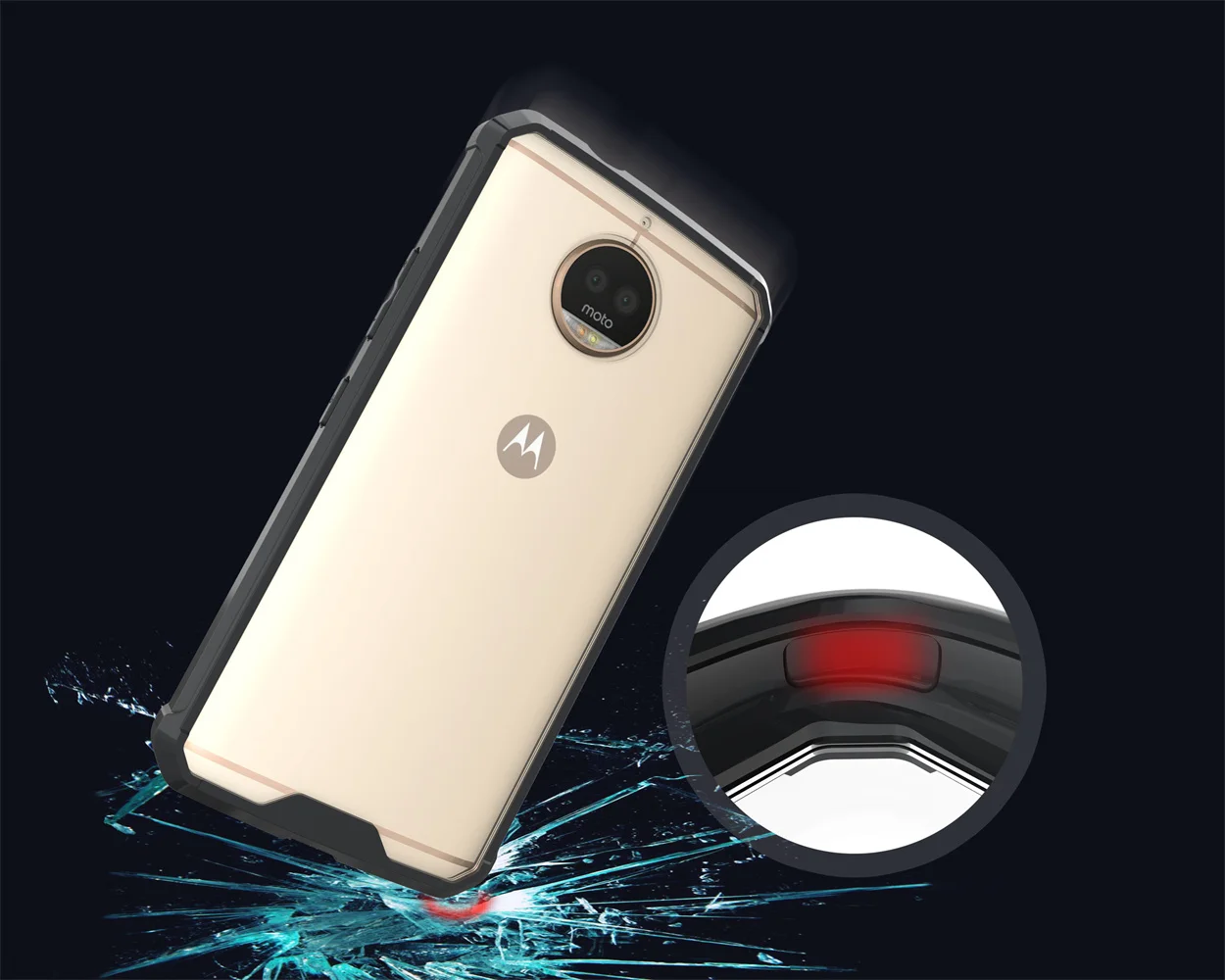 Ультратонкий Прозрачный Прочный бампер для Moto G5S Plus противоударный защитный