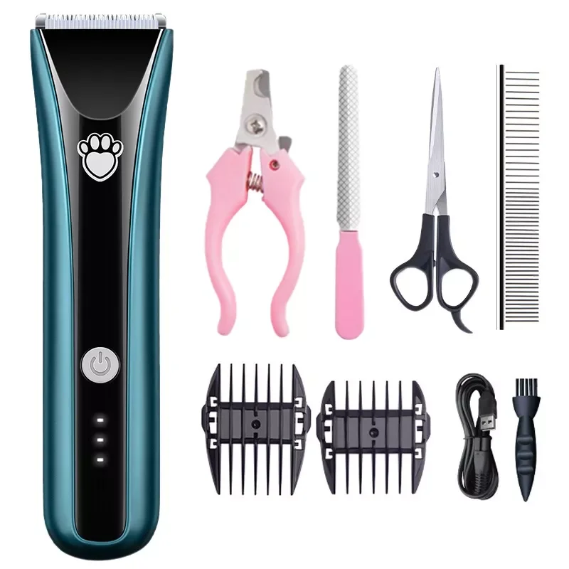 

Dog Hair Clippers Pet Dog Rabbit Haircut Trimmer Shaver Set Pets Cordless USB Rechargeable Professional Grooming Kit