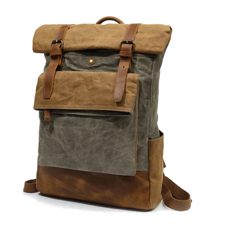 

Retro Men's Casual Travel Laptop Bag Large Capacity Outdoor Waterproof Backpack