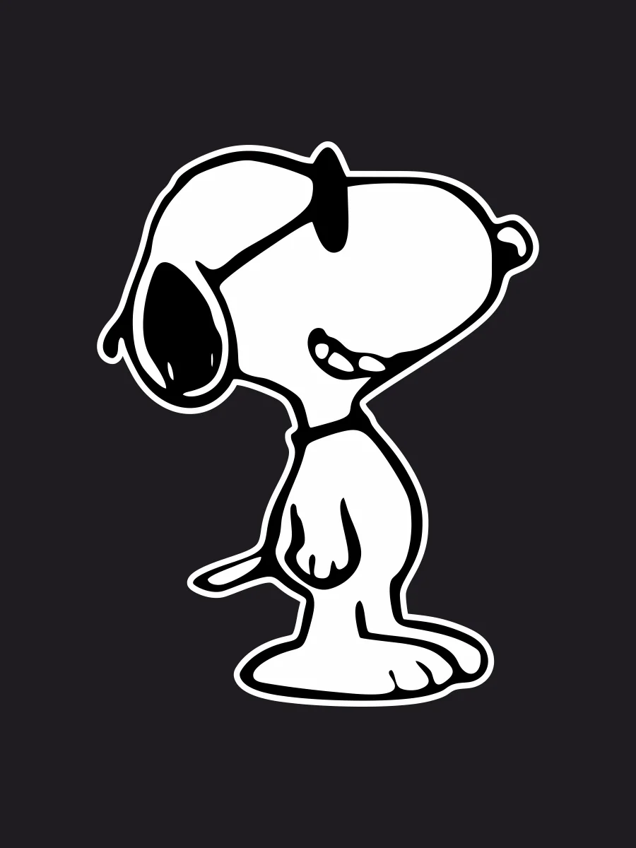 Наклейка на авто Snoopy забавный пес 20x15 см. |