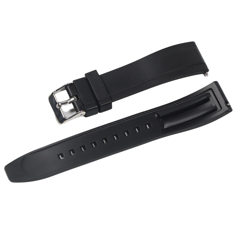 Ремешок резиновый для наручных часов спортивный быстросъемный браслет из