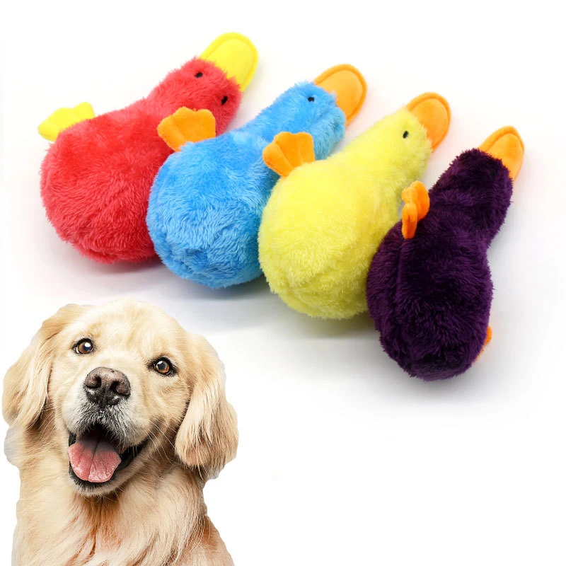 

New Pet Duck Toy Dog Toy Plush Molar Teeth Cleaning Bite-Resistant Toy Relieve Boredom Training Cat Voice