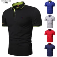 s 4xl high quality summer mens polo shirt casual short sleeve polos hommes fashion sportswear shirts fit slim lapel male tees