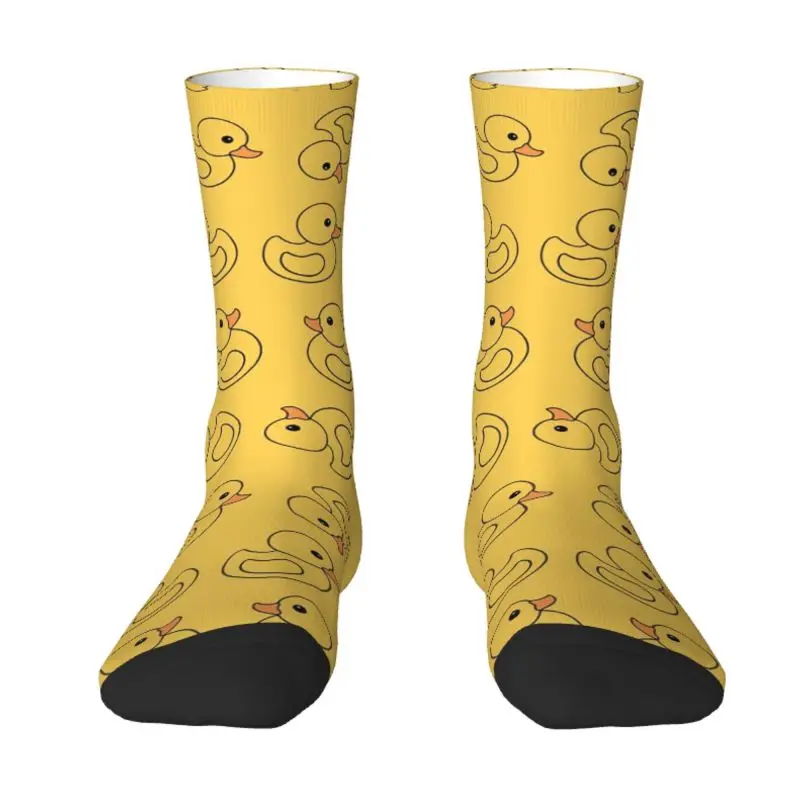 

Novelty Men's Yellow Rubber Duck Dress Socks Unisex Breathbale Warm 3D Print Gothic Crew Socks