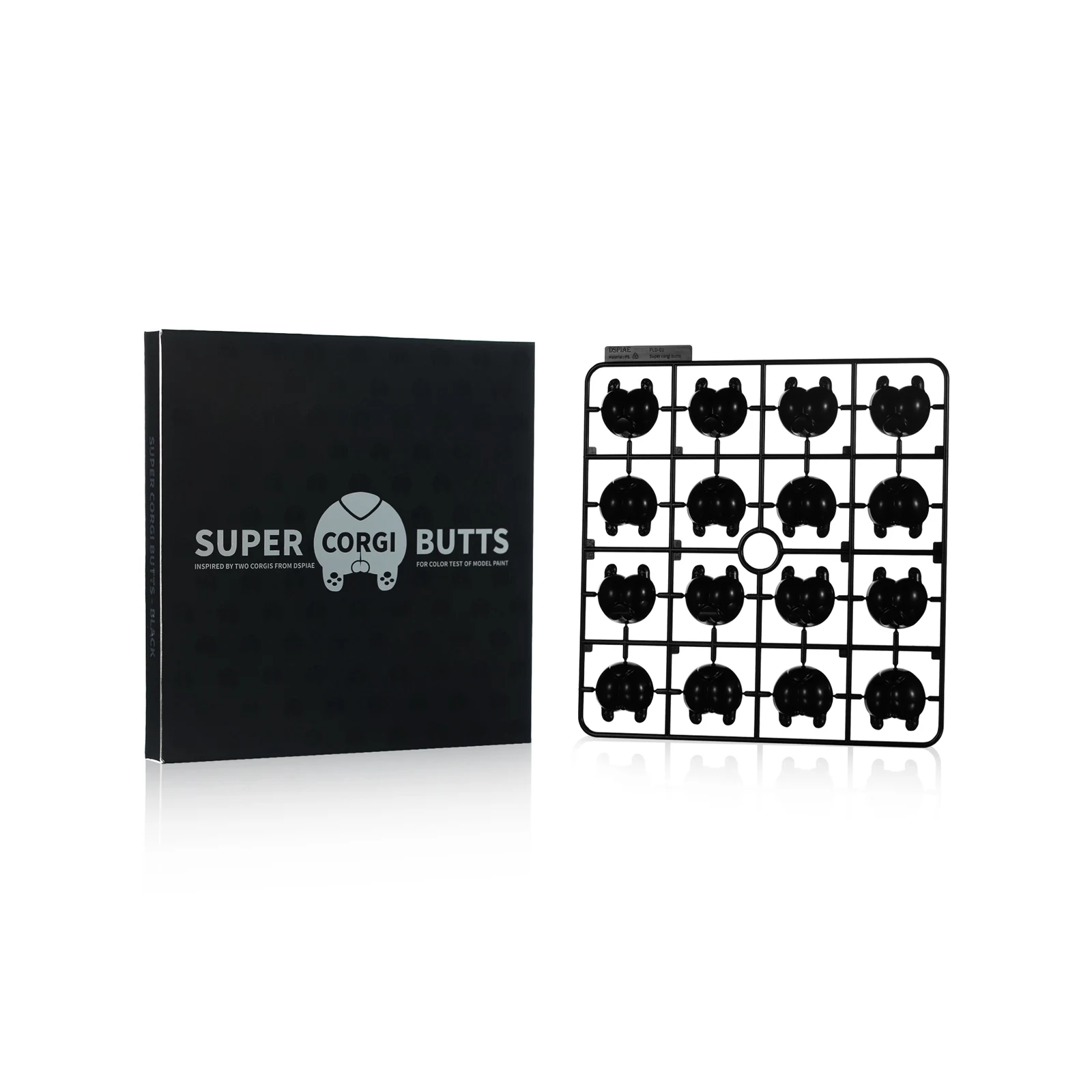 

DSPIAE PLD-01BK For Corgi PP Color Test Card 16 PCS/SET Model Paint Color Test Card PLD-01WH PLD-01CR 34*33*10mm 1pc New