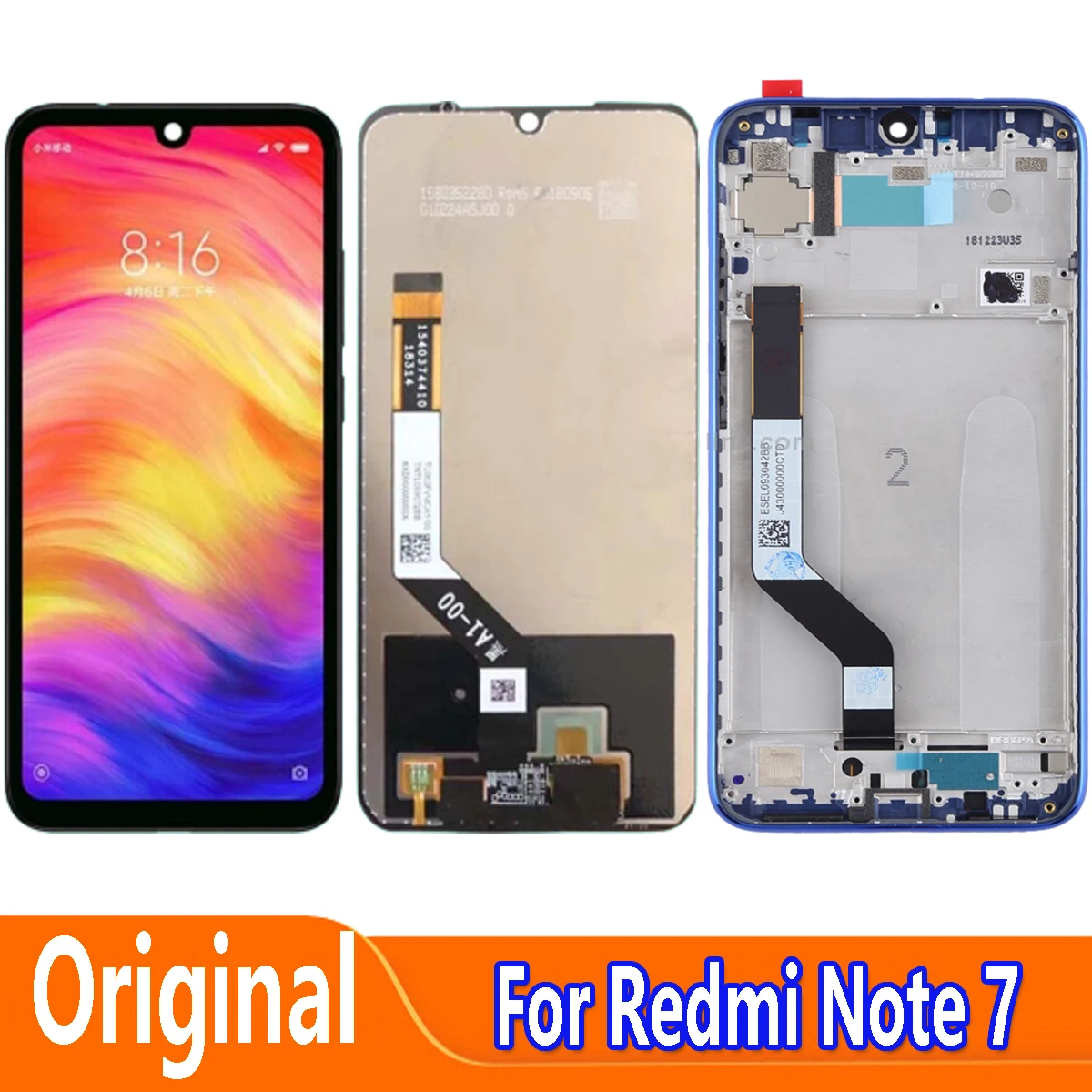 

6.3" Original For Xiaomi Redmi Note 7 LCD Display Touch Screen Digitizer For Redmi Note7 M1901F7G M1901F7H M1901F7I LCD