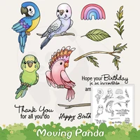 parrot birds stand on branches cutting dies clear stamp stencil scrapbooking metal cutting dies stamps for diy paper cards decor