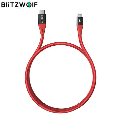 BlitzWolf BW-CL3 1,8 m/0,9 m MFi Сертифицированный 20W USB-C to Lightning Кабель PD3.0 энергоснабжение Быстрая зарядка