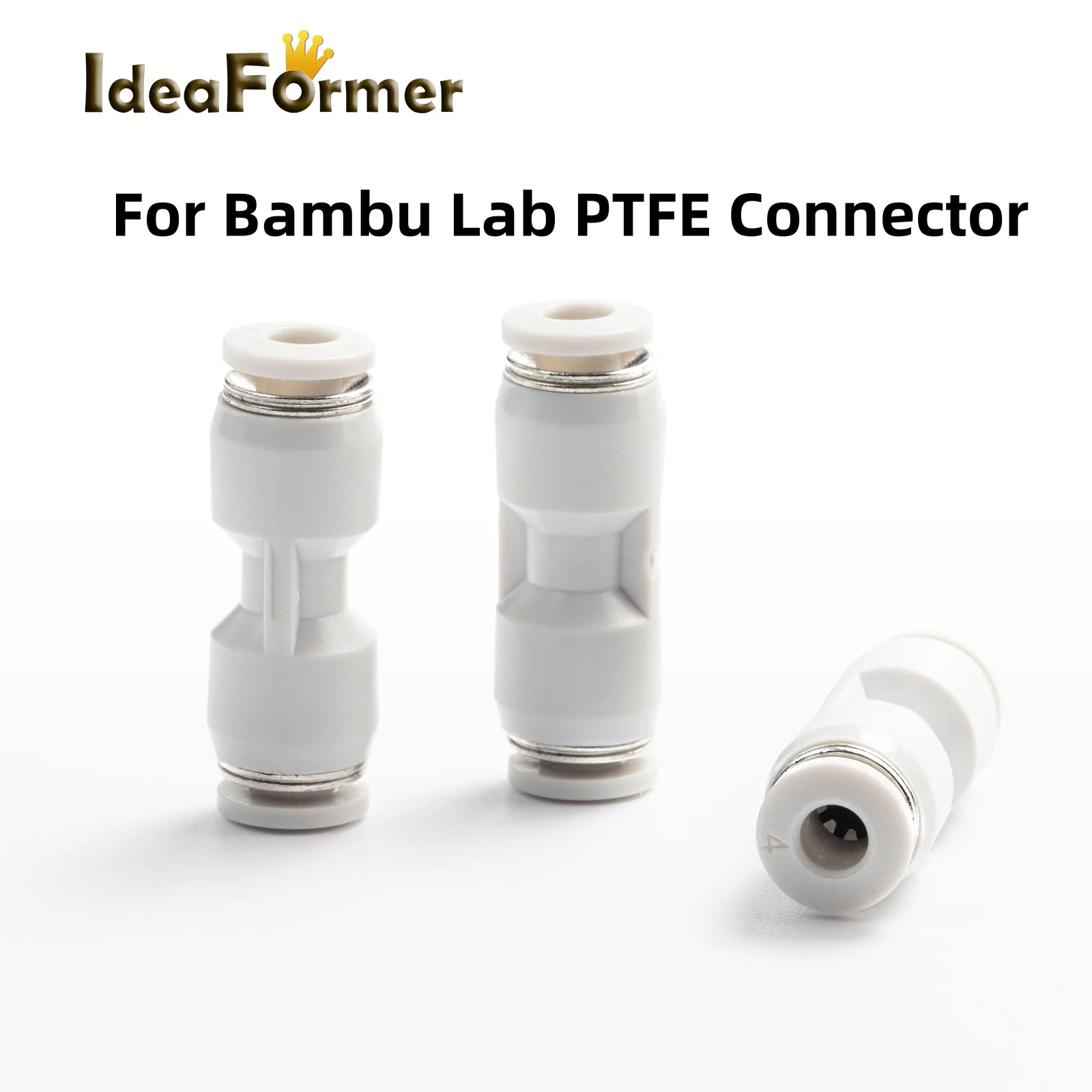 Фото Детали 3D-принтера для Bambu Lab P1P P1S X1 X1C X1E A1, разъем для трубки из ПТФЭ, пневматический разветвитель нити 1,75 мм, фитинг Bambulab Ptfe №1