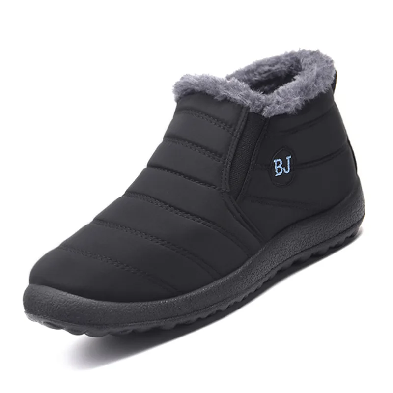 Winter Men's Cotton Shoes Winter Women's Shoes Plus Velvet Warm Cotton Boots Plus Size Couple Leisure Snow Boots Women