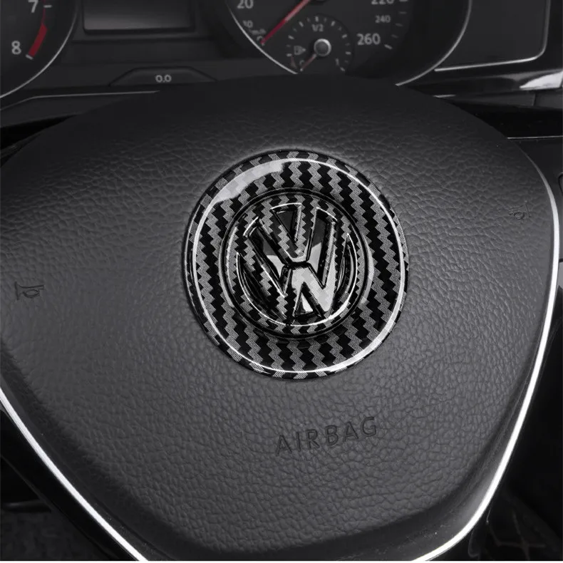 

Автомобильная наклейка на руль ABS, авто эмблема, значок, украшение для автомобиля, наклейки GTI Passat B6 Golf 4, поло Jetta Beetle Tiguan CC