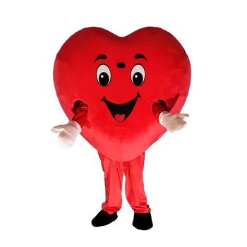 Red Heart Love Mascot Costume Halloween Christmas Birthday Party Valentine's Day Funny Animation Show Cosplay