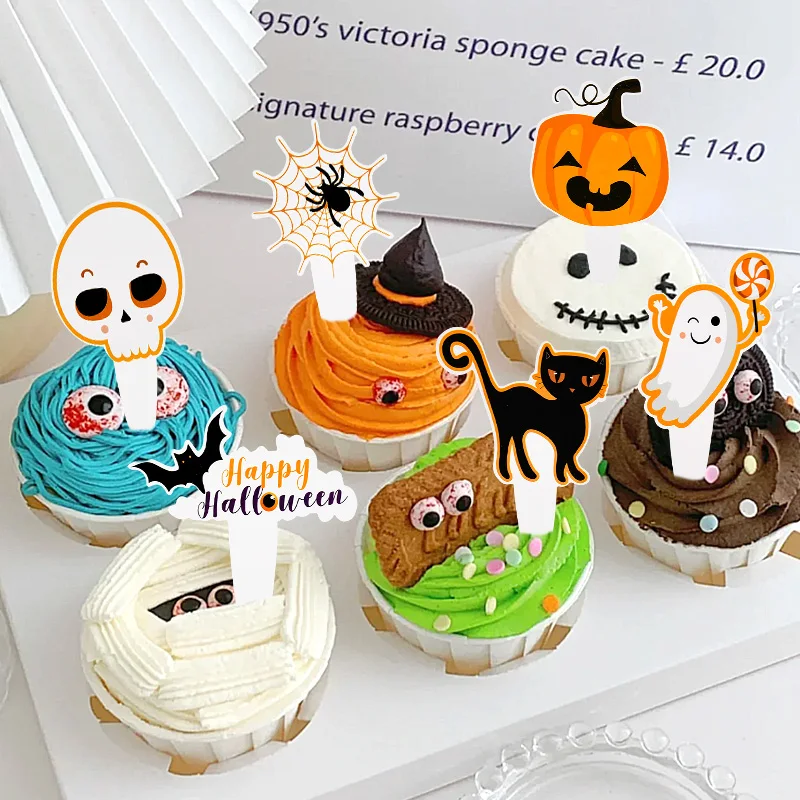 Топперы для торта на Хэллоуин топпер кексов сделай сам жуткий тыквенный призрак