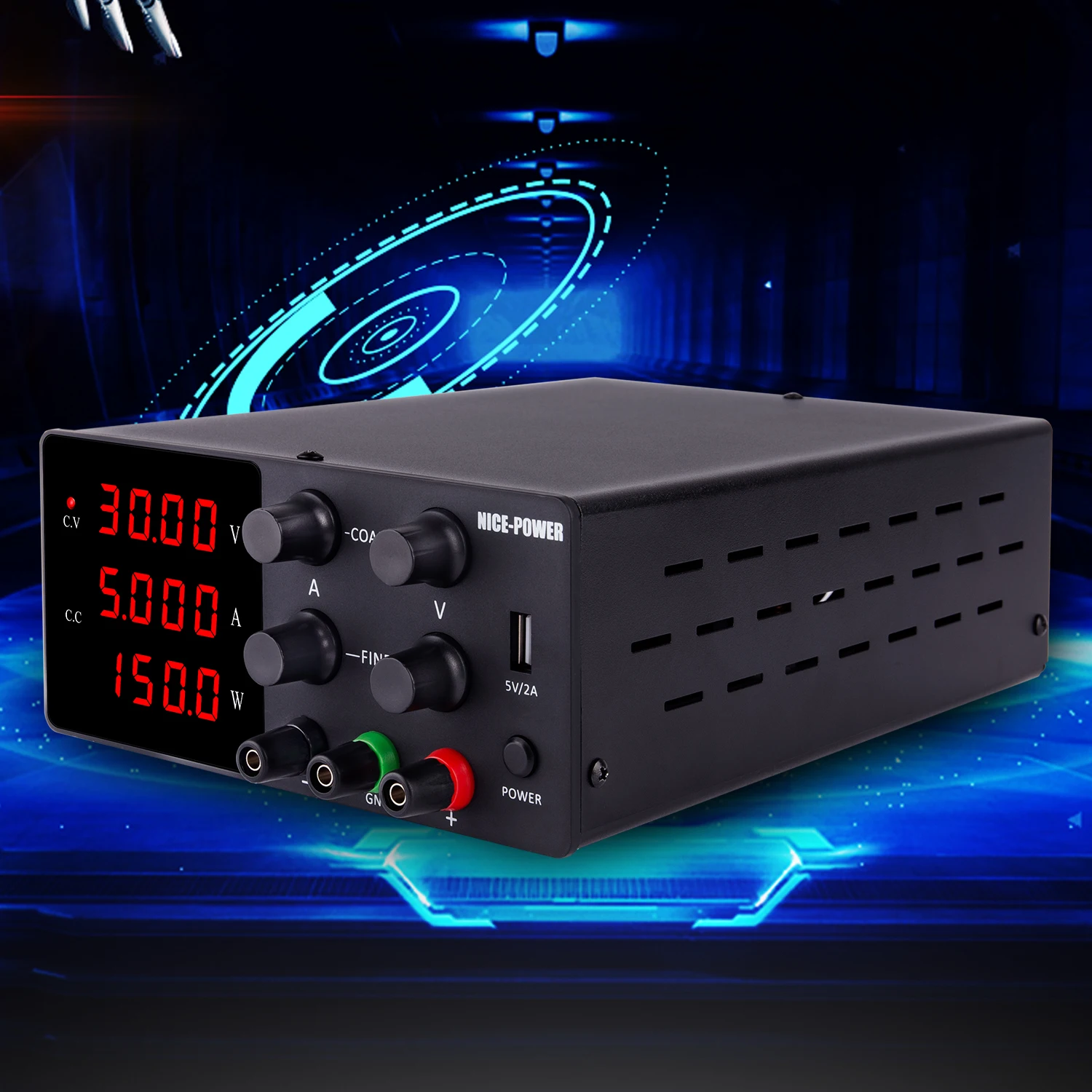Лабораторный источник питания постоянного тока 30 в, 5 А, 10 А, регулятор регулировки напряжения, настольный импульсный источник питания 220 В, 110 В, дополнительный USB 5 В, 2 А
