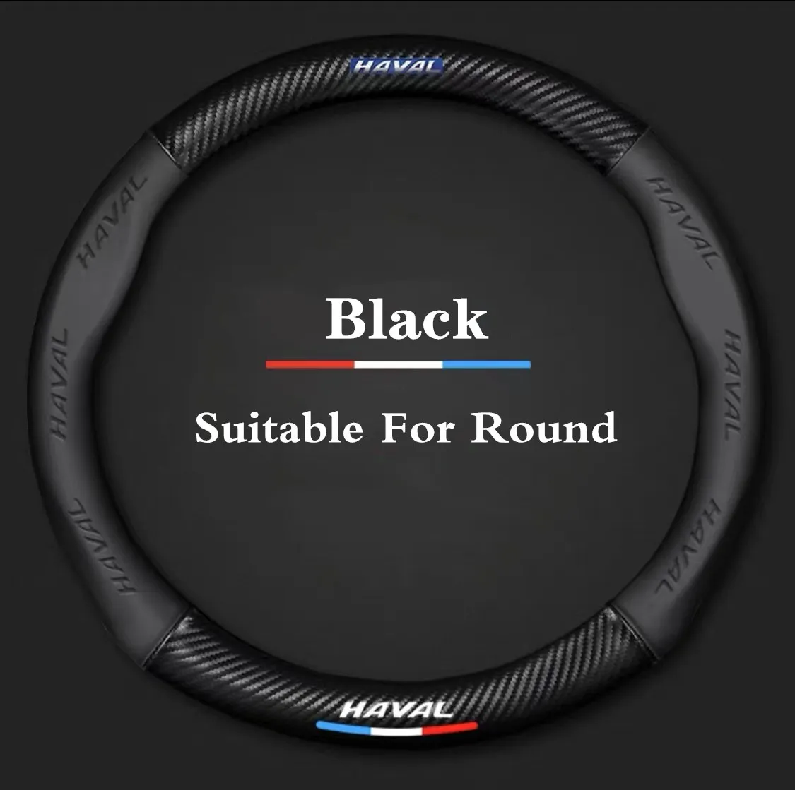 

Car Embossing For Haval Steering Wheel Cover Carbon Fiber Non-Slip Jolion Chulian H2S H6 H4 H7 H9 H1 H3 H5 GMW F7 F7X F50 C50 M6