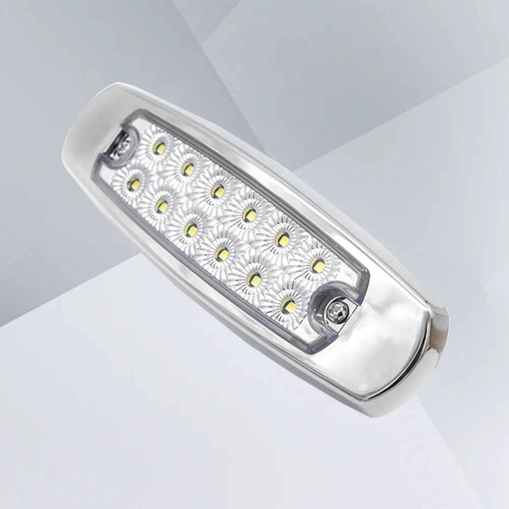 

1 Pair Practical Electroplate 12 LEDs Side Marker Indicator Clearance Turn Lamps for Caravan