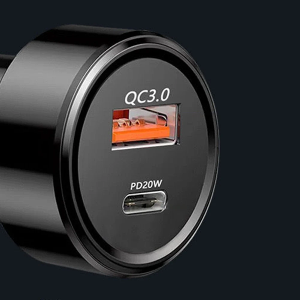 

Быстрая зарядка автомобильное зарядное устройство 1 шт. 12-24 В ABS + PC Пластиковый корпус двойная строка стандартное зарядное устройство совер...