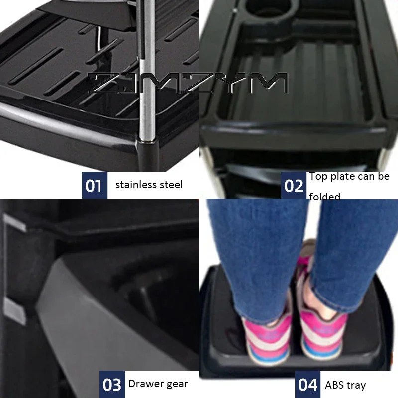 Портативная парикмахерская тележка 6 уровней цвет белый