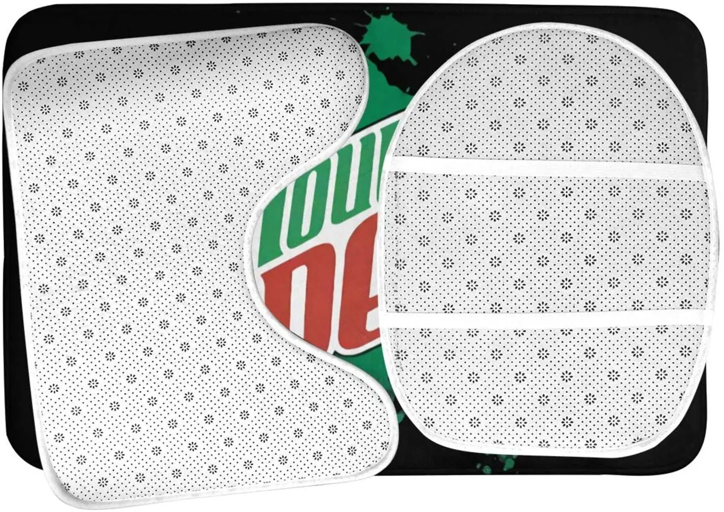 

Moun-Tain Dew 3 Piece Set Bath Mat Set, non-Slip Bathroom Mats Set/Bathroom Rugs/Contour Mat/Toilet Cover