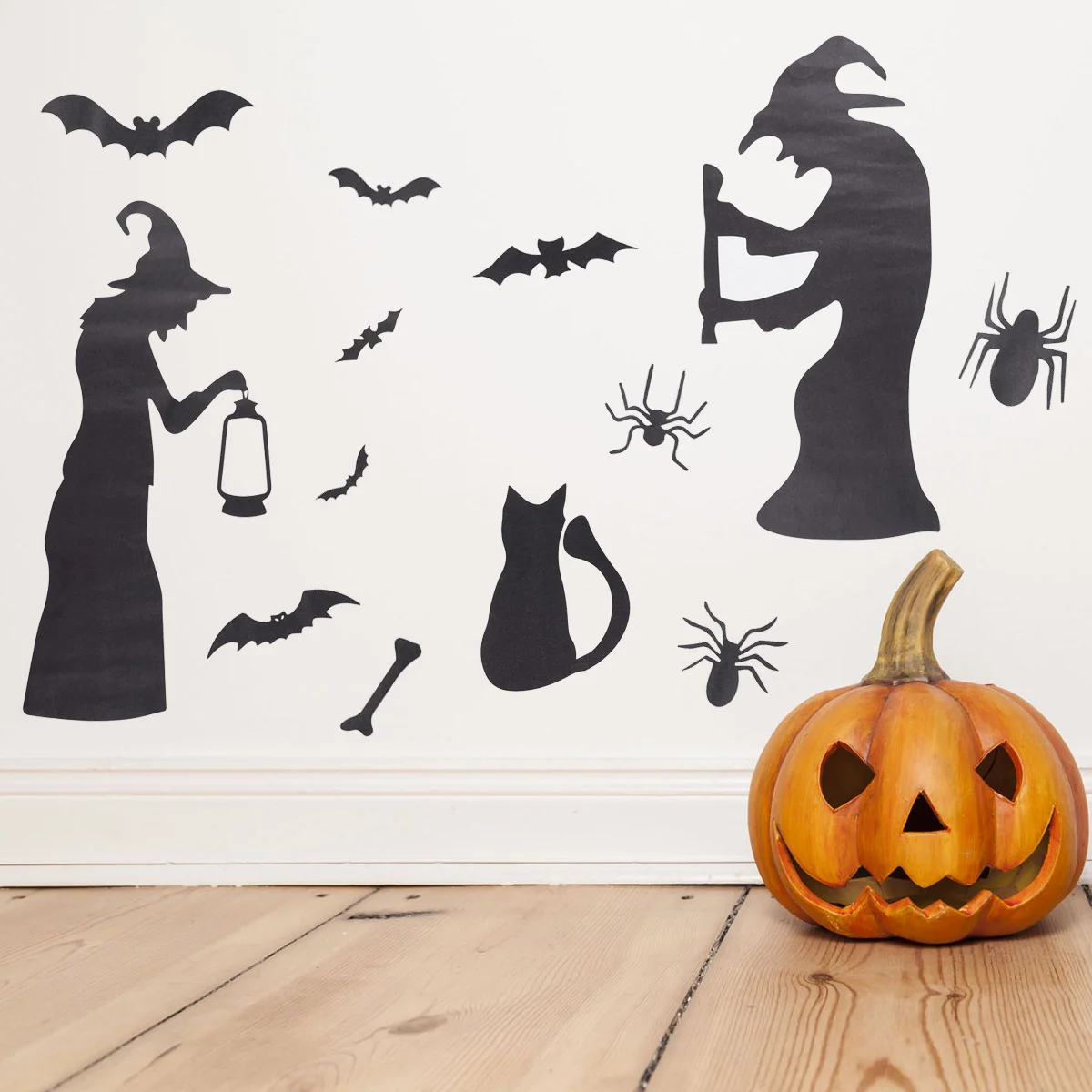 

4 Window Vinyl Sticker Ceiling Decals Spooky Wall Paster Theme Party Decors