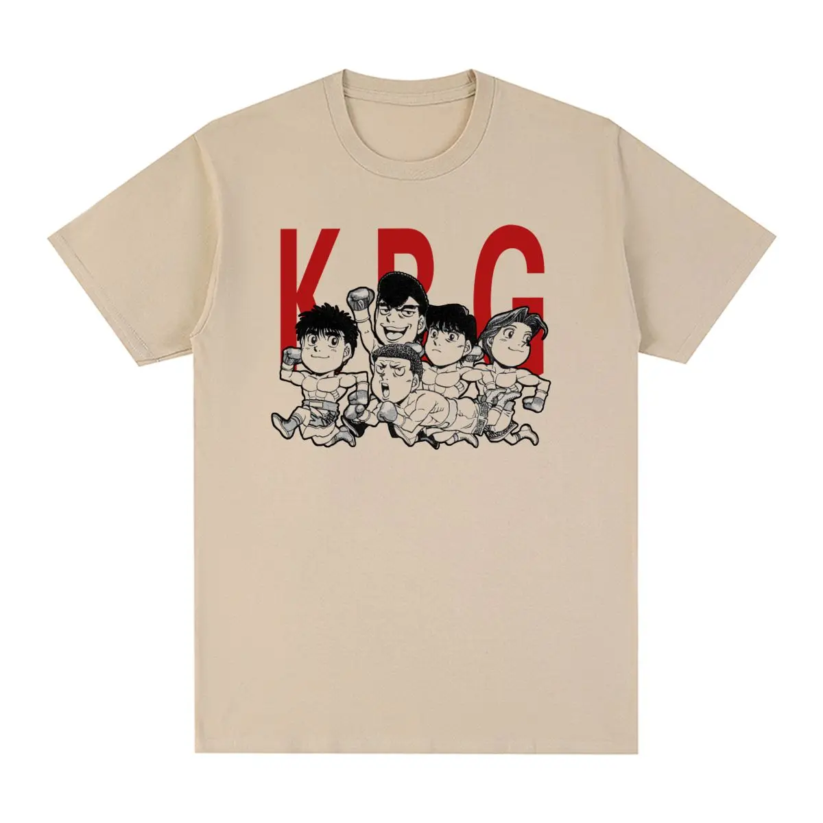

KBG Hajime No Ippo Vintage T-shirt Makunouchi Ippo Kamogawa Team Cotton Men T shirt New Tee Tshirt Womens Tops