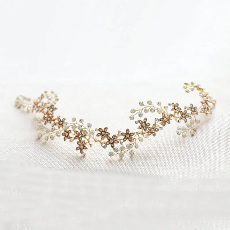 

Headband Flower Women Wedding Hand Made Rhinestone Hair Vine Bridal Hair Accessories